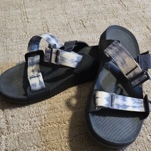 Chaco Womens Tie-Dye Blue and Black Sandals